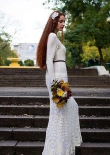 Stickad bröllopsklänning av Anna Radaeva