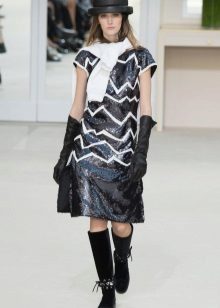 Autumn dress with a print from Chanel