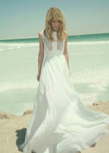 Suknelė boho baltos vasaros stiliaus