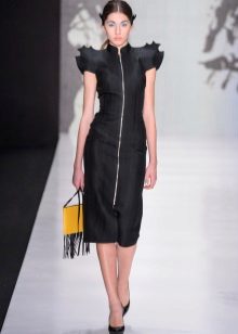 Fitted dress straight with zipper