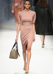 The dress knitted beige