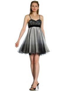 sequined organza cocktail kjole