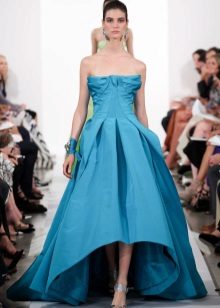aquamarine organza kjole