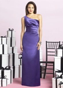 fialové dlouhé šaty