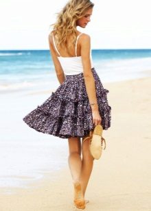 summer skirt with frill