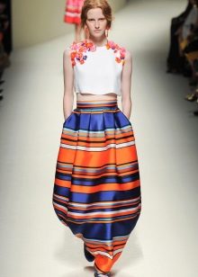 striped maxi skirt