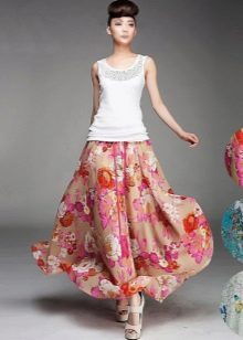 skirt musim panas yang panjang. pilihan warna