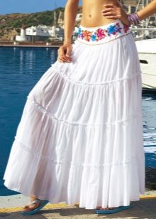 lång sommar strand kjol