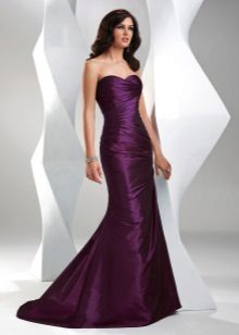 Violetinė Tafto vakarinė suknelė