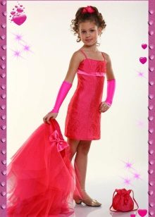 Graduation dress with a removable skirt for girls 5 years