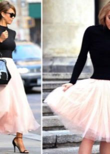 Midi-skirt: pilihan untuk model