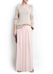 švelni rožinė šifono sijonas