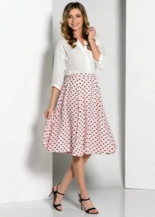 skirt rok polka dengan elastik