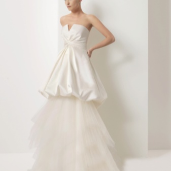Gaun pengantin yang boleh ditukar dengan skirt tulle yang boleh tanggal
