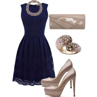 Shoes for blue evening dress