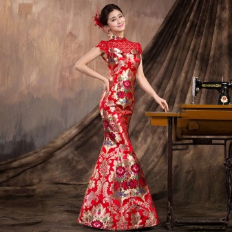 Ilga šventinė suknelė qipao