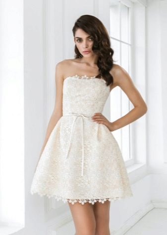 فستان زفاف بسيط من الدانتيل