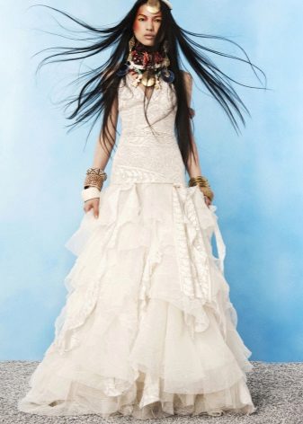 Gypsy boho bröllopsklänning