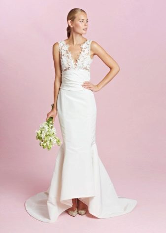 Lace Upper Wedding Dress af Oscar de la Renta