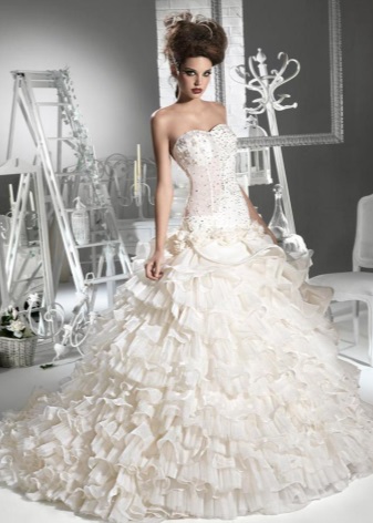 Gaun pengantin pinggang cantik cantik