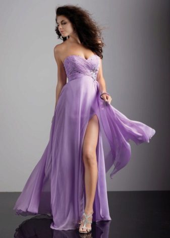 Vestido de noite lilás