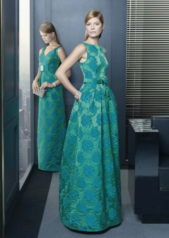 Evening turquoise dress by Rosa Clar