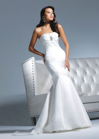 Vestido de novia de hilo de platino