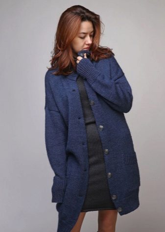 Shift dress with cardigan