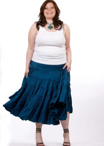 Α-σχήματος φούστα με φερμουάρ για παχύσαρκες γυναίκες