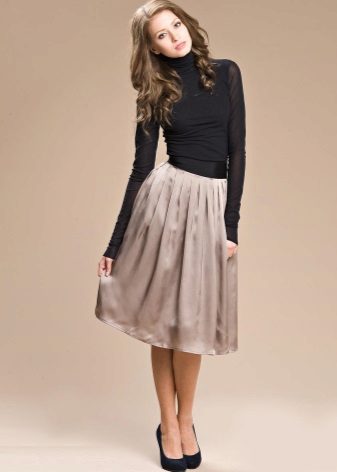 klasikinis smėlio spalvos sijonas