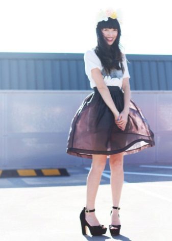 Organza Medium Length Skirt