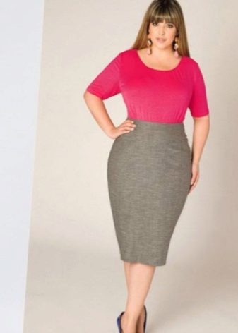  skirt pensil bertingkat tinggi untuk wanita gemuk