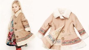 Dětský kožený kabát pro dívky