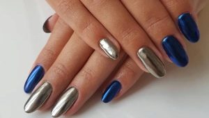 Metallic manicure design färger och alternativ