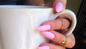 Pink Matte Manicure Design Idéer