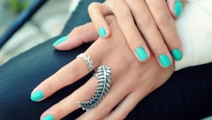 Tendências da moda turquesa manicure