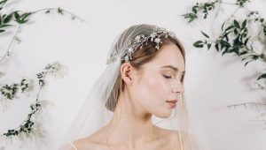 Bryllup frisurer med et slør: stilfulde billeder og anbefalinger om udvælgelsen