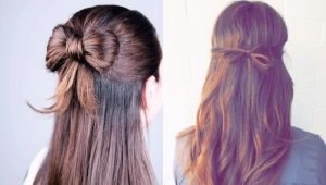 Frizurák, a lányok áramló hajával