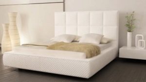 Idėjos miegamajam su balta lova