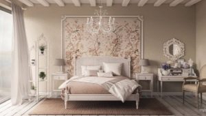 Idea untuk hiasan bilik tidur dalam gaya Provence