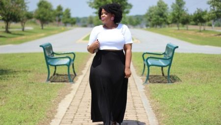 Hosszú szoknyák az elhízott nők számára