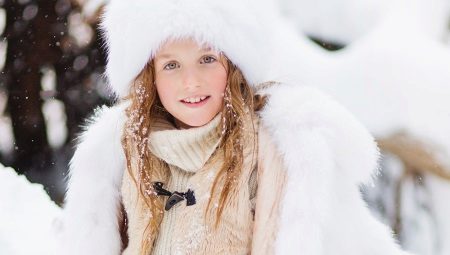 Barnepelsfrakker til jenter fra naturlig pels