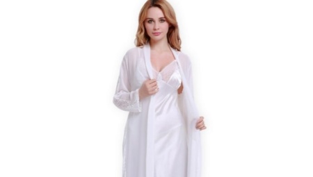 White silk robe