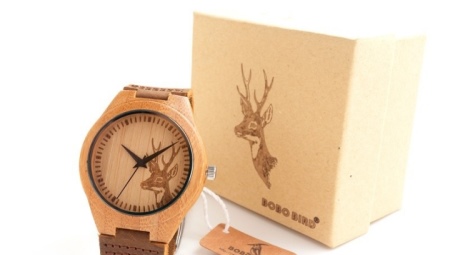 Relógio de pulso de madeira