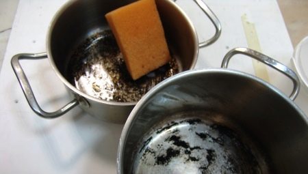 Effectief en snel witgewassen gebrande pan