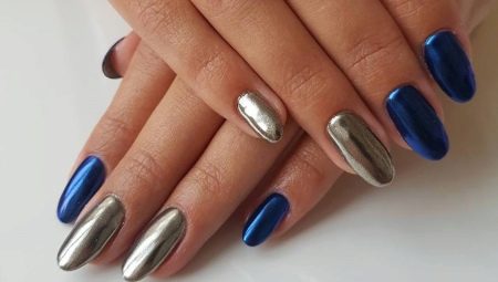 Metallic manicure design farger og alternativer