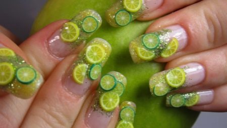 Limoen manicure ontwerp