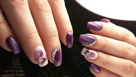 Violetinis manikiūras: spalvos ir stilingos idėjos