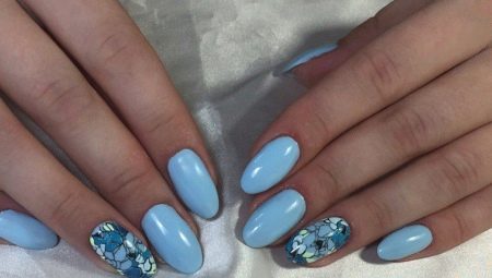 Blue manicure: naka-istilong disenyo at fashion trend