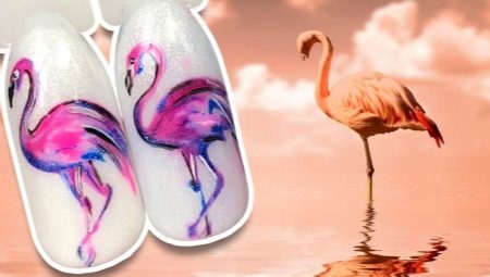 Hvordan lage en stilig manikyr med flamingoer?